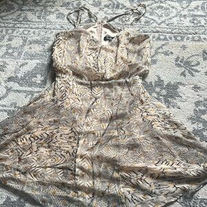 Lulus, tannins beige skater dress, size xs